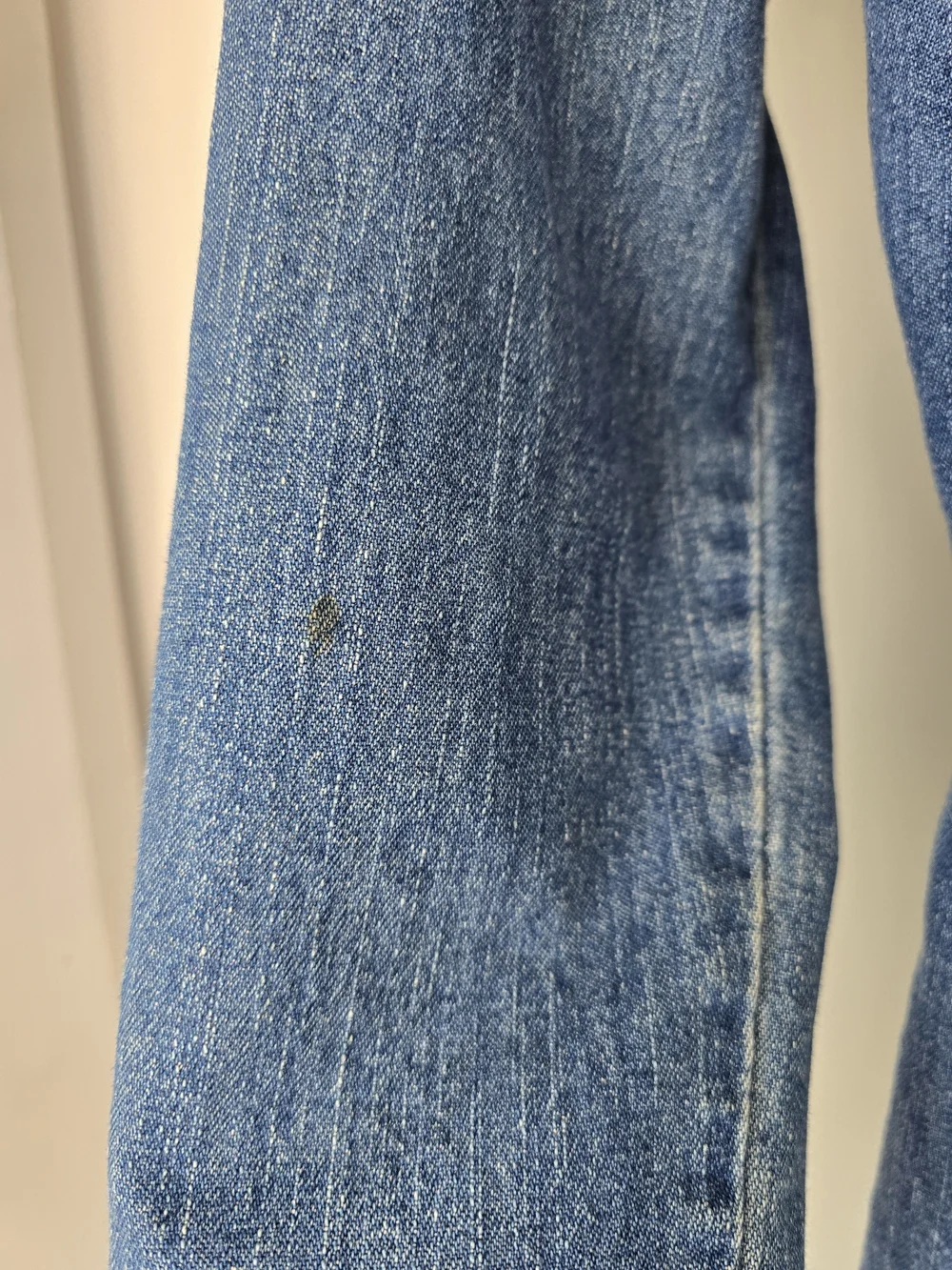 Embroidered Blue Denim Jacket with Fall Leaf Motif - Picture 16 of 17